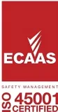 ISO 45001 certified, safety management