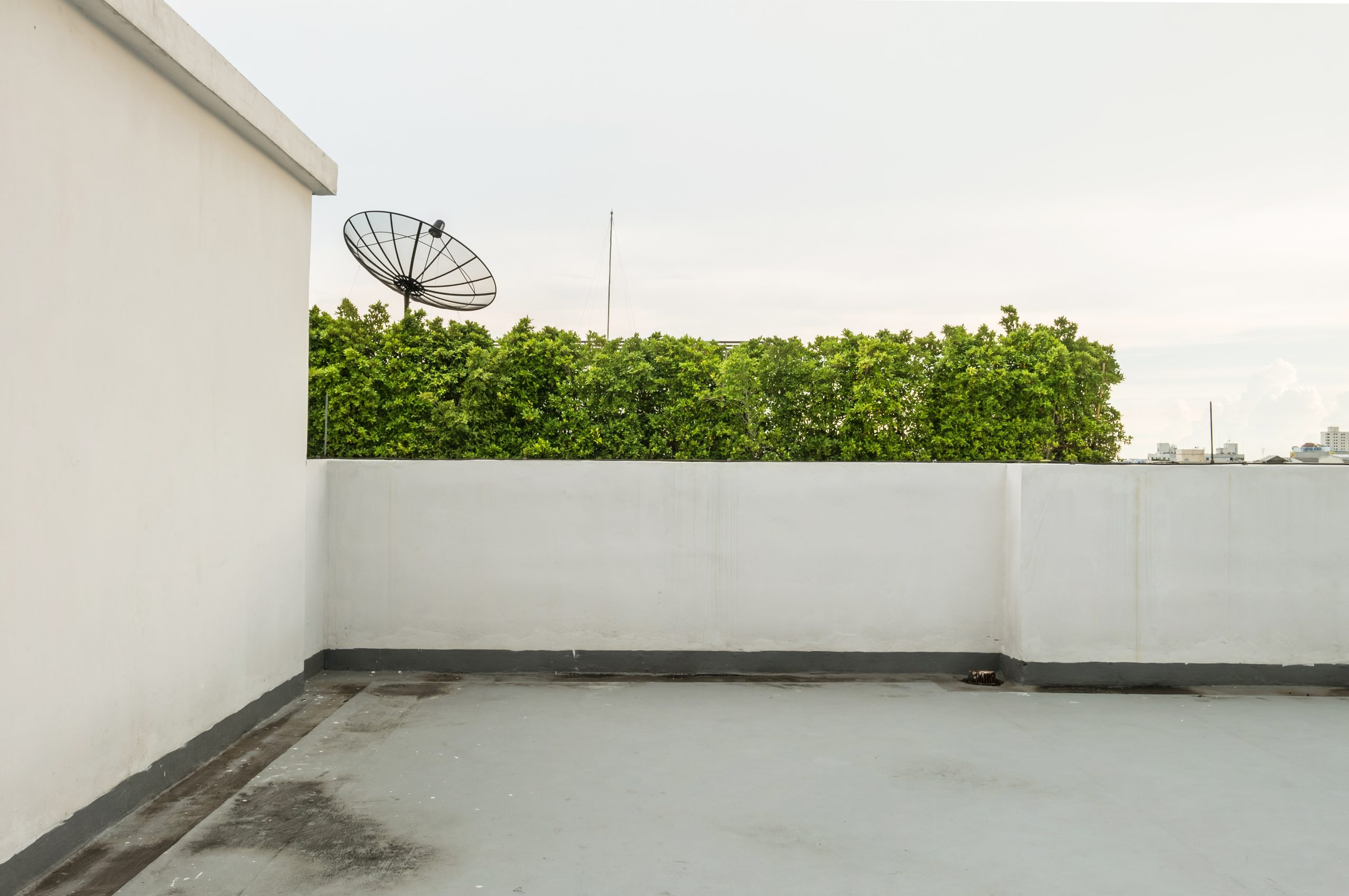 Terrace at the building background