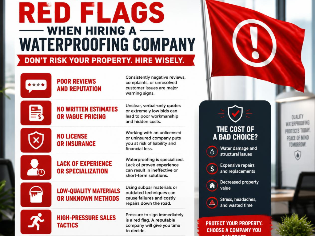 8 Red Flags When Hiring a Waterproofing Company