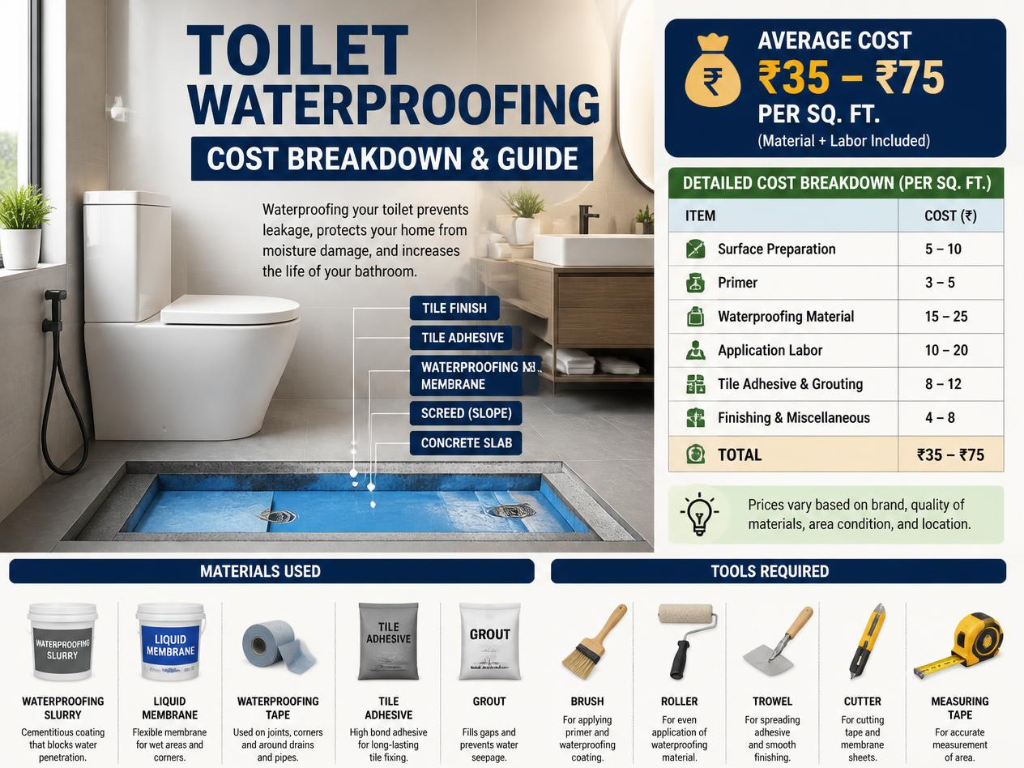 Toilet Waterproofing Cost Singapore: 2026 Price Guide