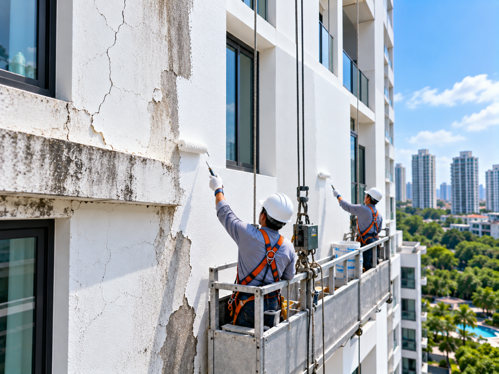 Condo repainting is an MCST duty, paid from the sinking fund